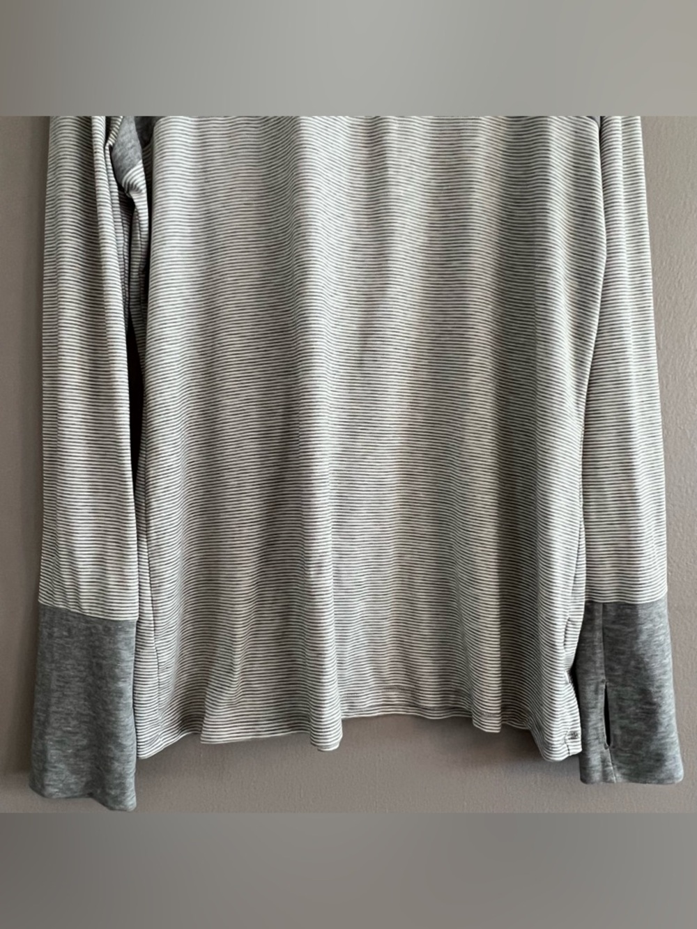 Toad & Co Swifty Tunic Tee XL Gray White Striped Long Sleeve Casual Top Eco - Picture 13 of 15